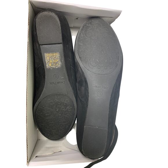 Dream Pairs Womens Size 11 Black Faux Suede Ankle Strap Ballet Flats Shoes - Picture 7 of 7